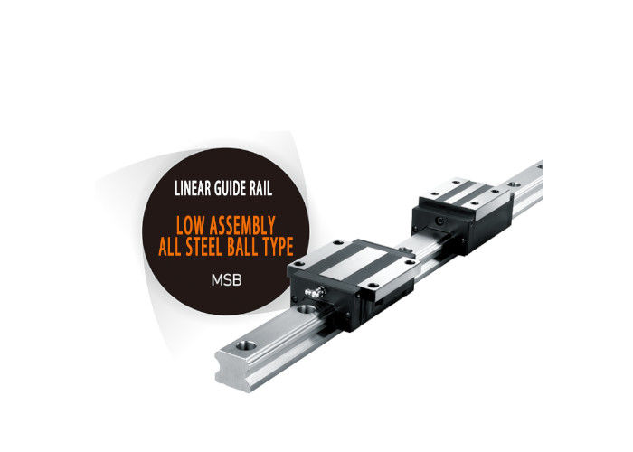 Linear guide MSB series, with automatic centering ability, low noise, and interchangeable features.