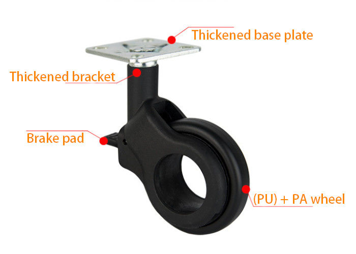 2.5-Inch Universal Caster Polyurethane Wheels for Home and Office Furniture