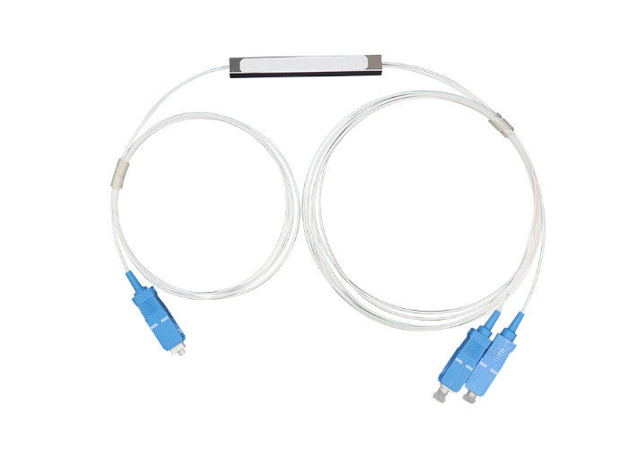 PLC Micro Optical Splitter 1x2 Steel Tube Type Single Mode Pigtail Optical Divider SC-P